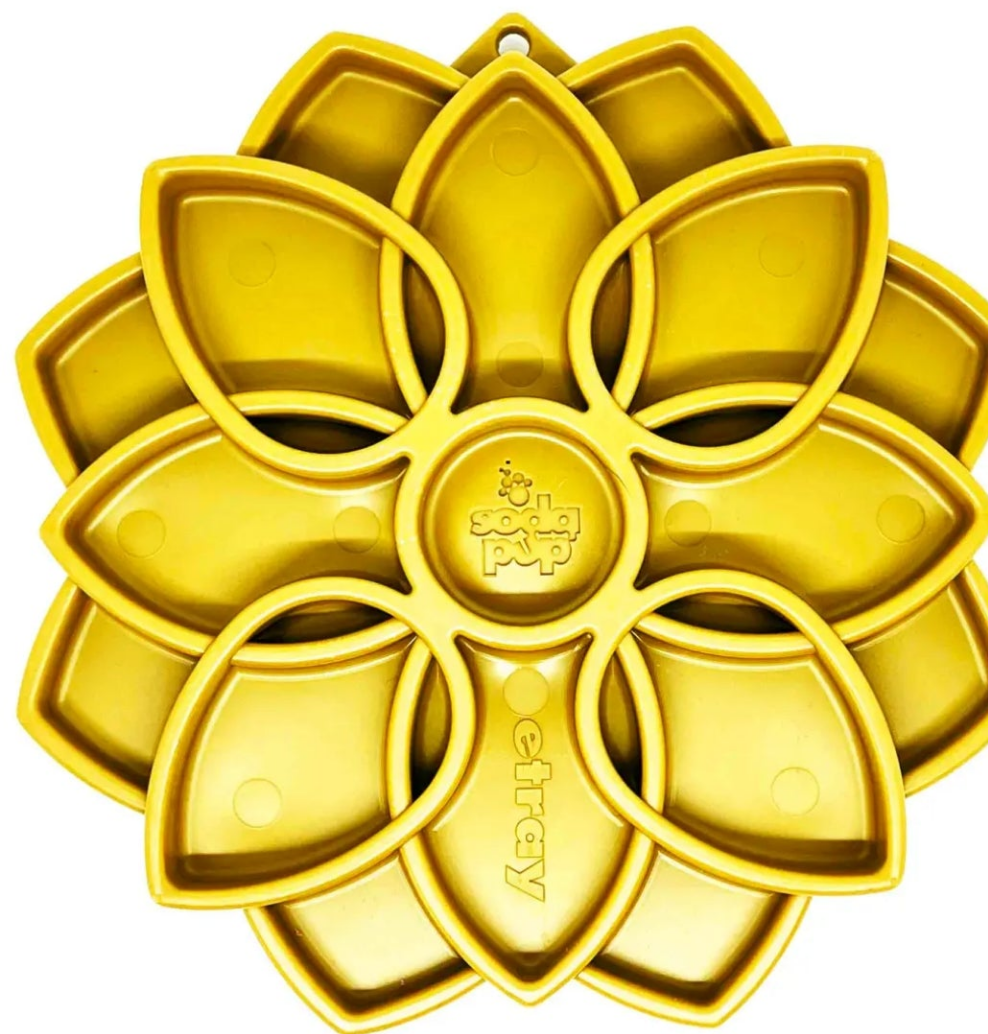 Plateau d'enrichissement pour chiens  Mandala Design eTray- Jaune