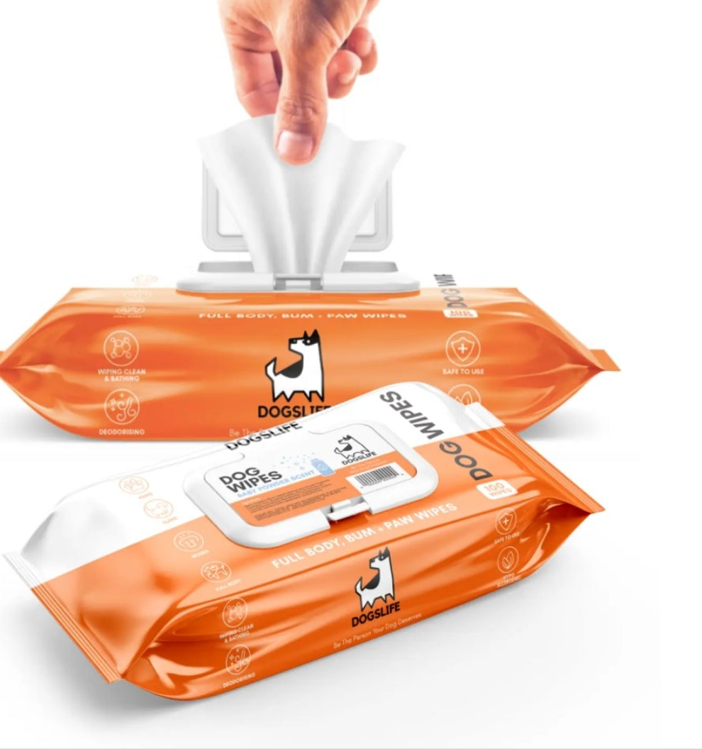 Serviettes parfumées pour chiens