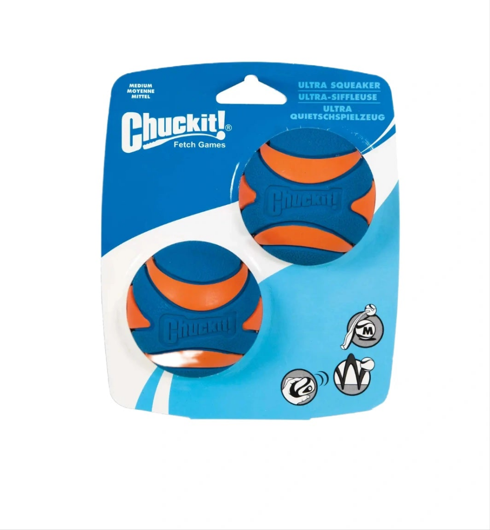 Chuckit Ultra Squeaker Ball M 6 cm 2 pz.