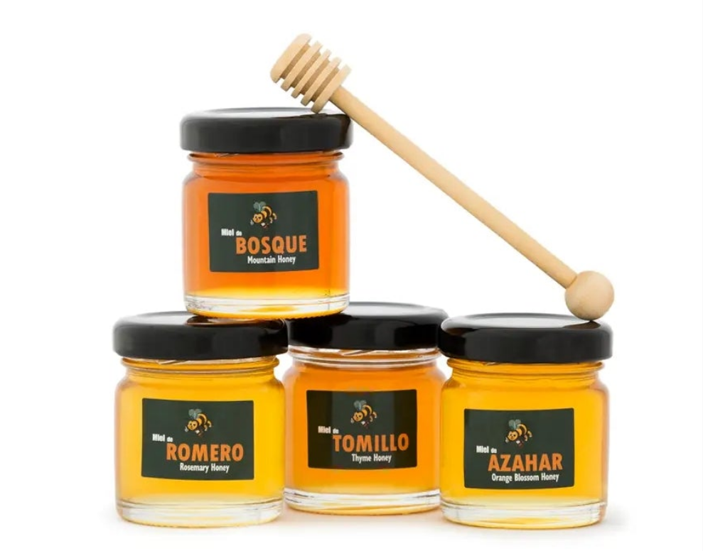 L'Abellamel Confezione di 4mieli la 50G cadauno con cucchiaio